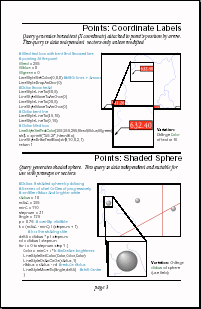 Points: Coordinate Labels and Shaded Spheres